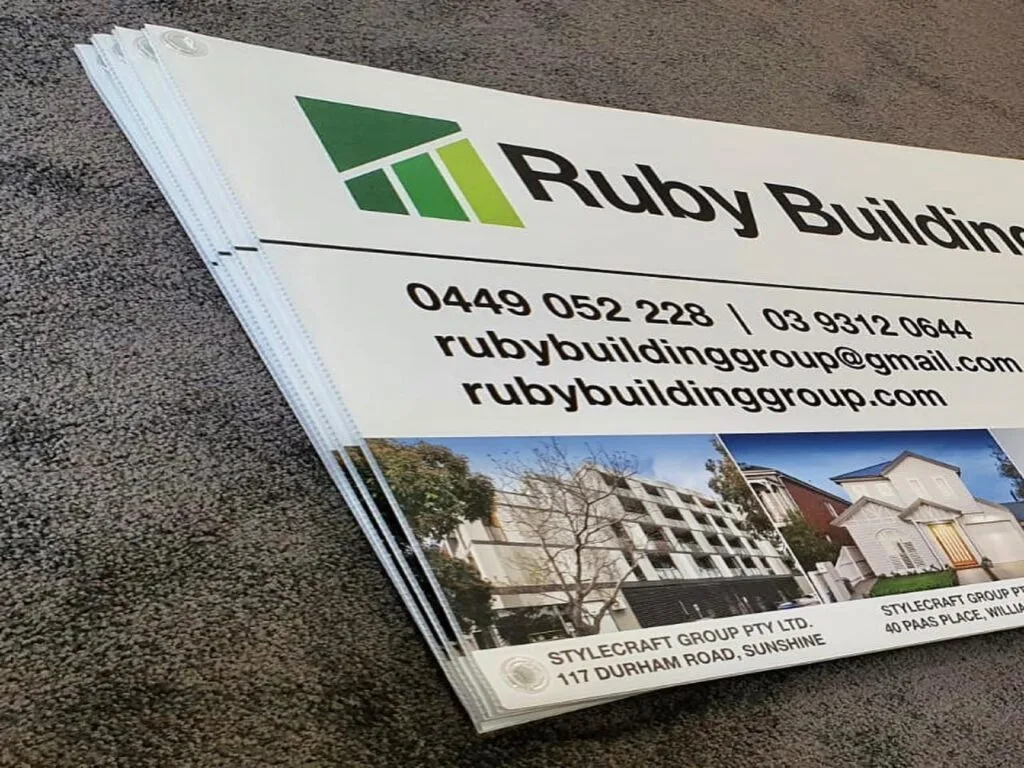 Corflute signs